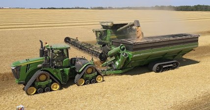 Wheat Harvest at Crossroad Farms in Indiana