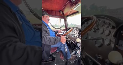 Hank Cosper Driving His 359 Peterbilt Old Yeller