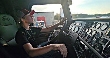 14-Year-Old Luke Floats 18 Gears In A New Custom 2022 Peterbilt 389, I Started Driving At 9-Yrs-Old